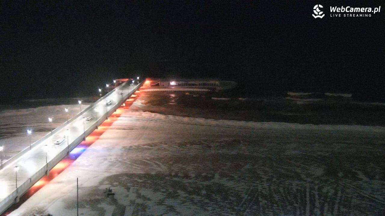 Kołobrzeg - widok na molo - 07 luty 2026, 22:41