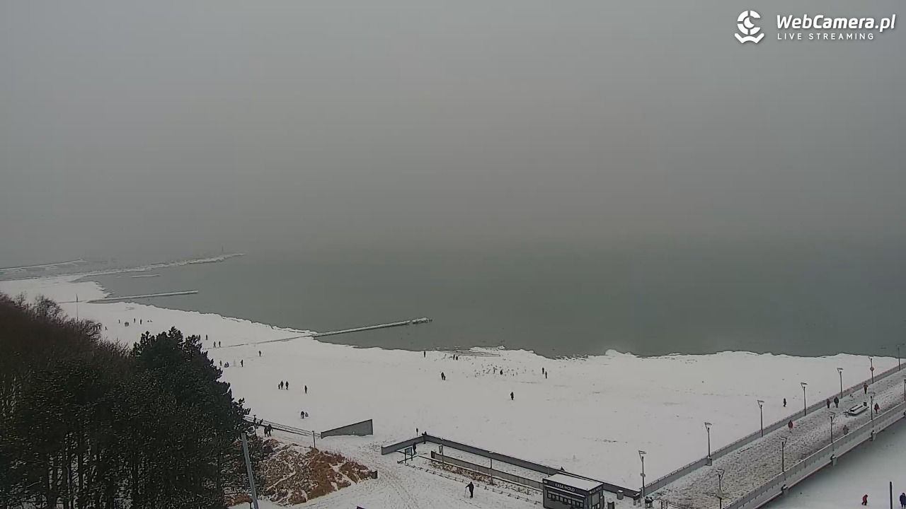 Kołobrzeg - widok na molo - 11 luty 2026, 10:57