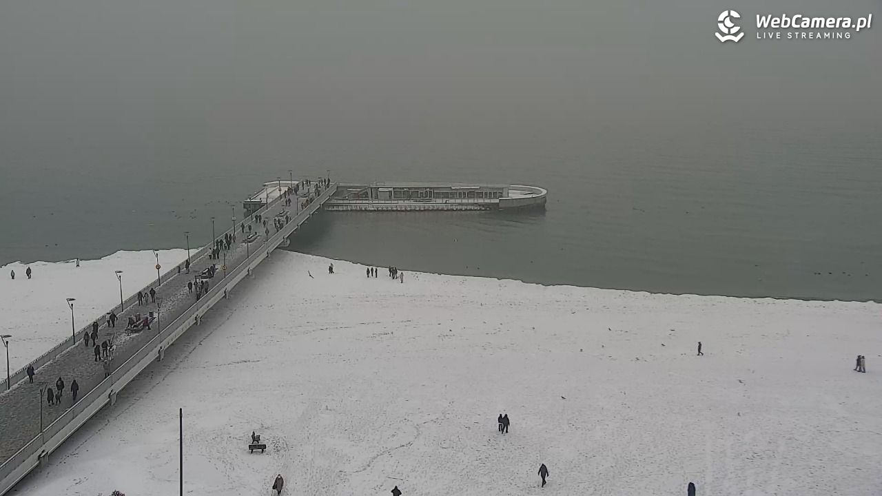 Kołobrzeg - widok na molo - 11 luty 2026, 12:37