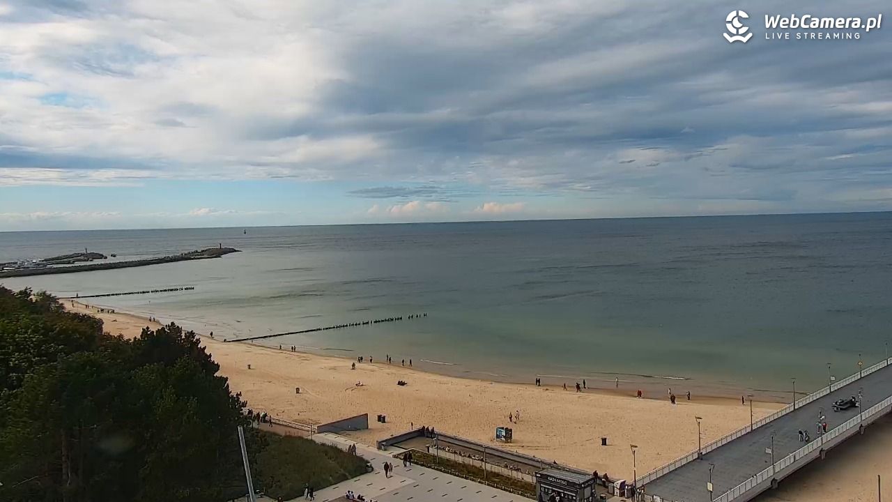 Kołobrzeg - widok na molo - 15 wresień 2025, 15:44