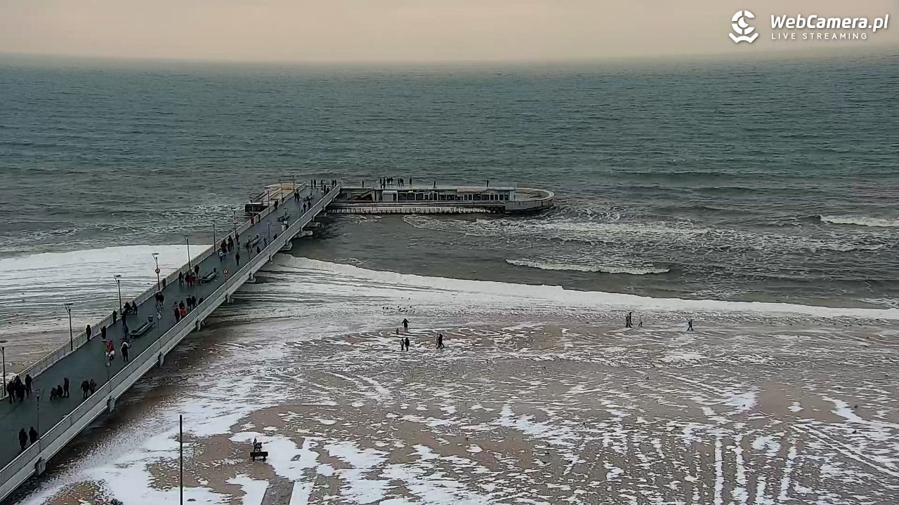 Kołobrzeg - widok na molo - 08 luty 2026, 10:42