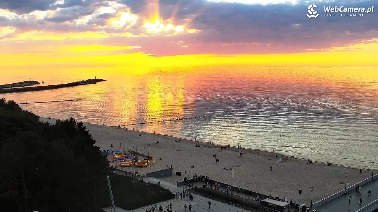 Kołobrzeg - widok na molo - 24 czerwiec 2026, 21:09