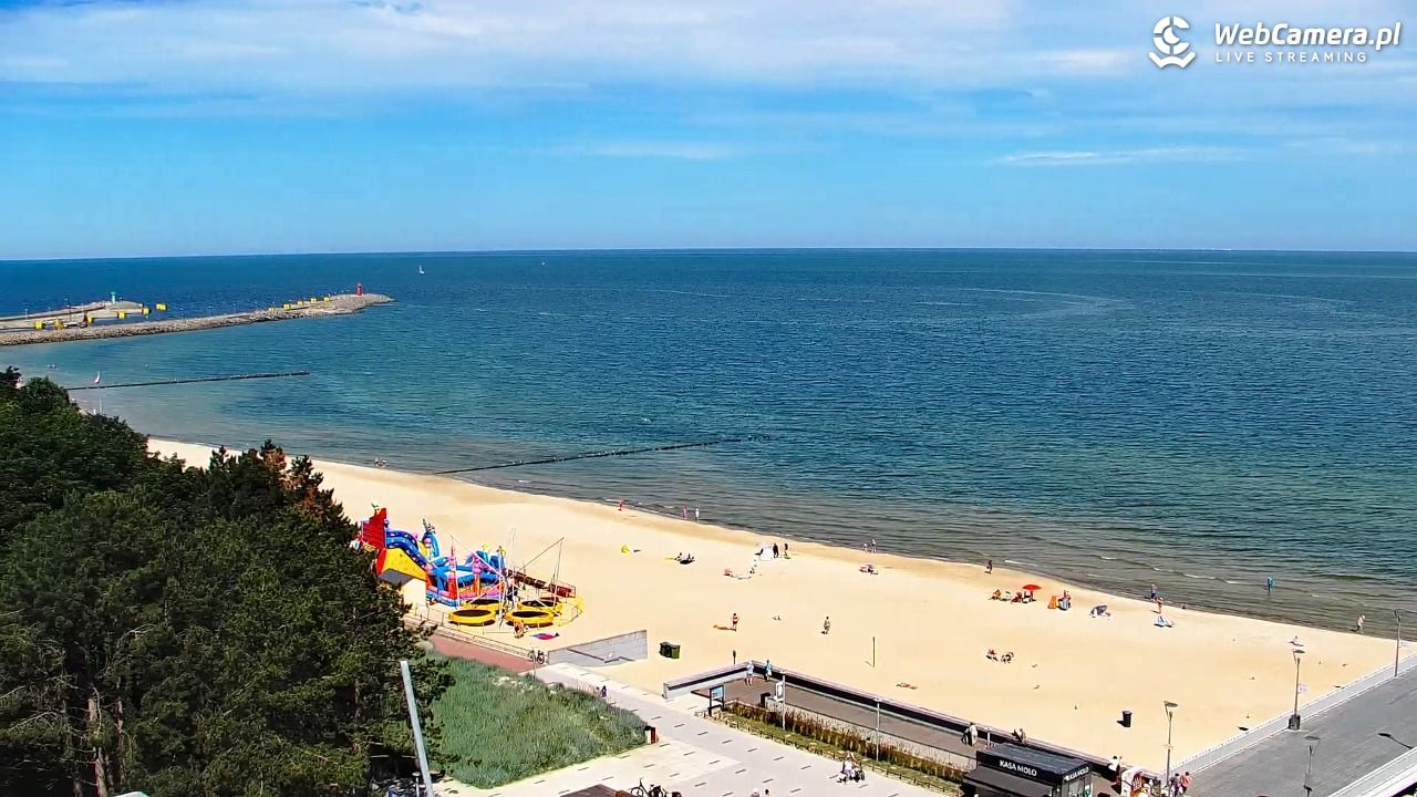 Kołobrzeg - widok na molo - 24 czerwiec 2026, 10:33
