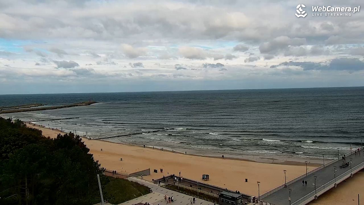 Kołobrzeg - widok na molo - 16 wresień 2025, 10:40