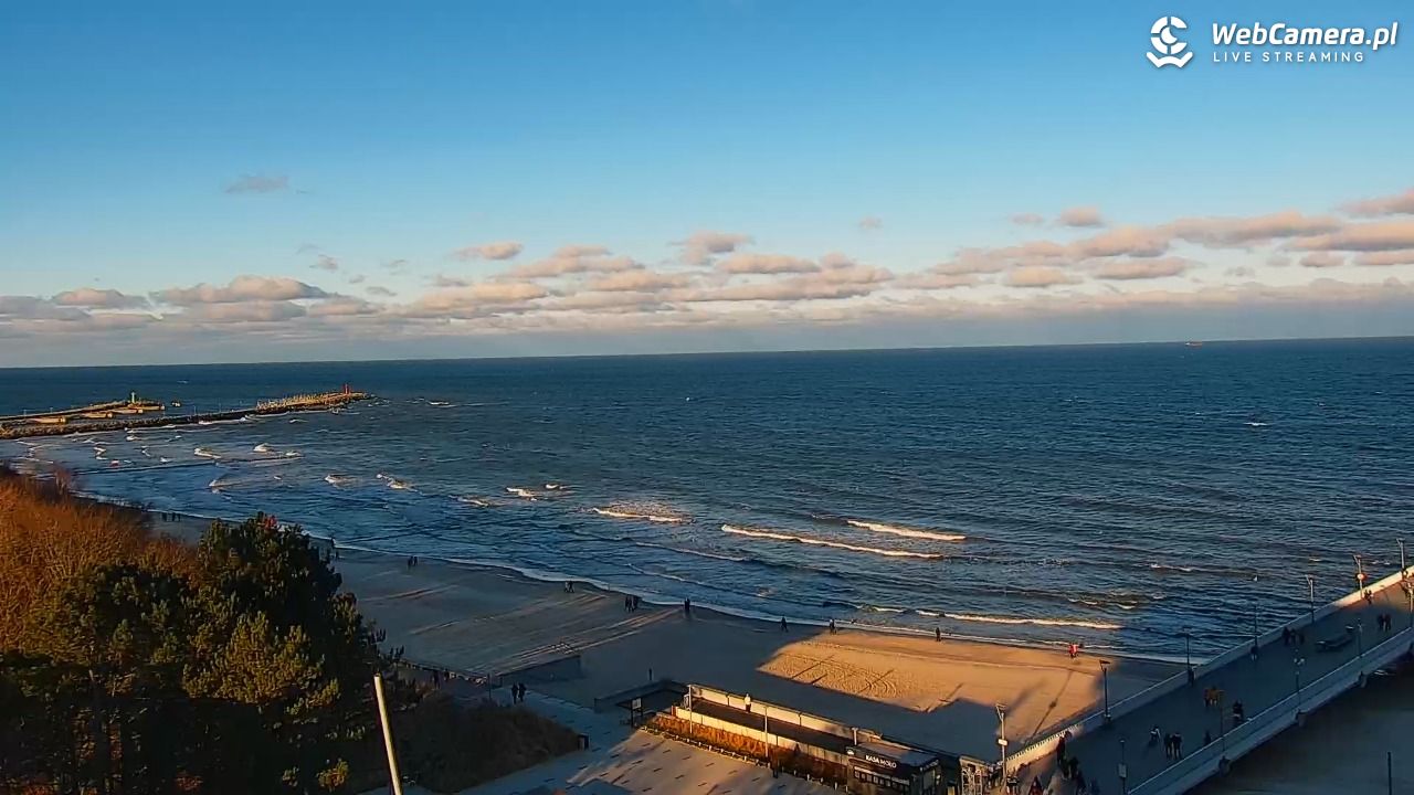 Kołobrzeg - widok na molo - 24 grudzień 2025, 10:36