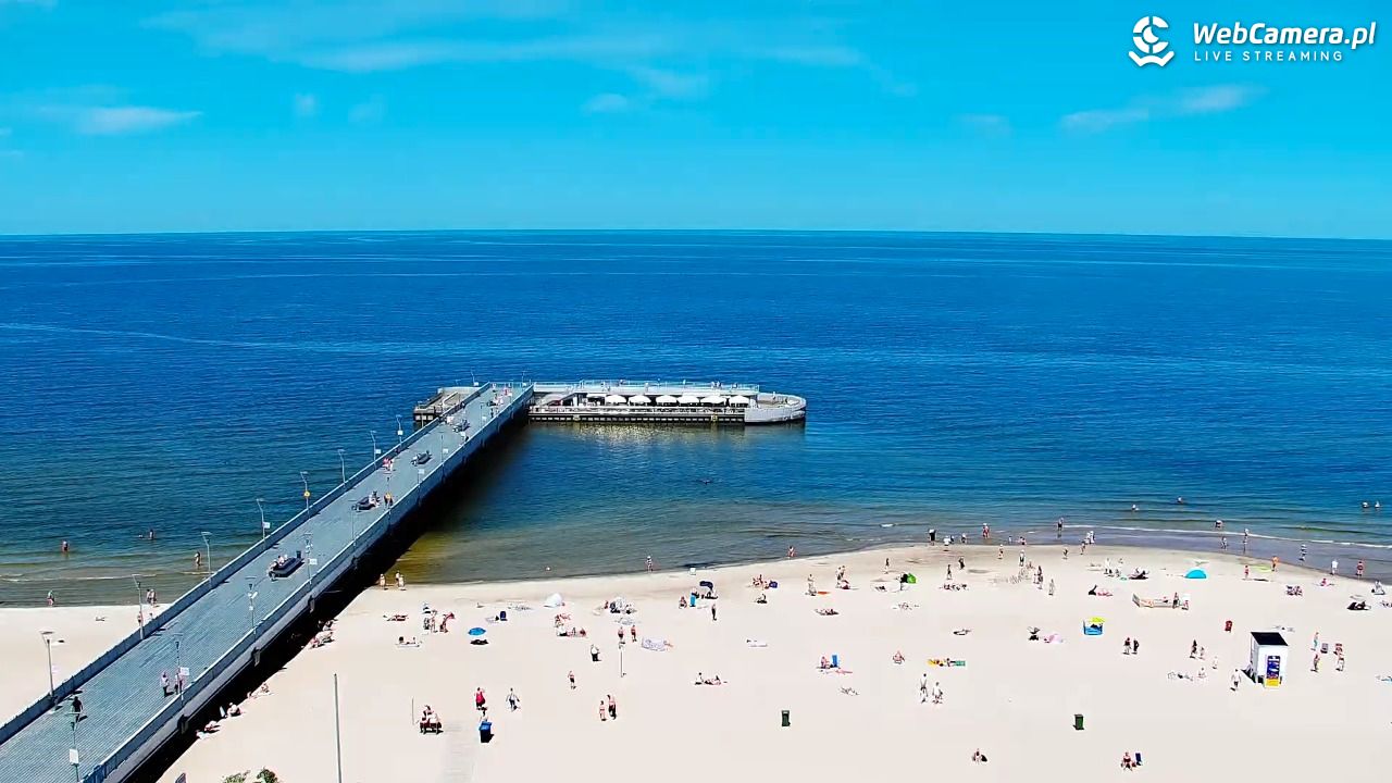 Kołobrzeg - widok na molo - 24 czerwiec 2026, 13:19