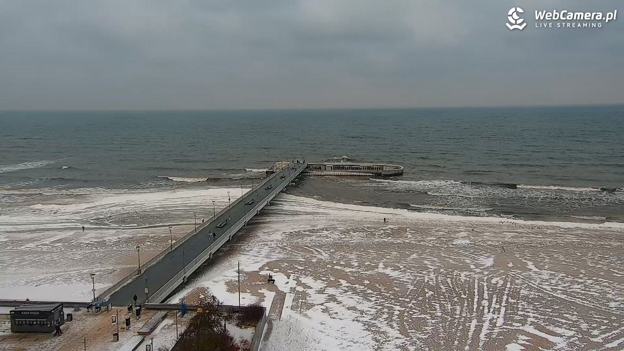 Kołobrzeg - widok na molo - 08 luty 2026, 08:37