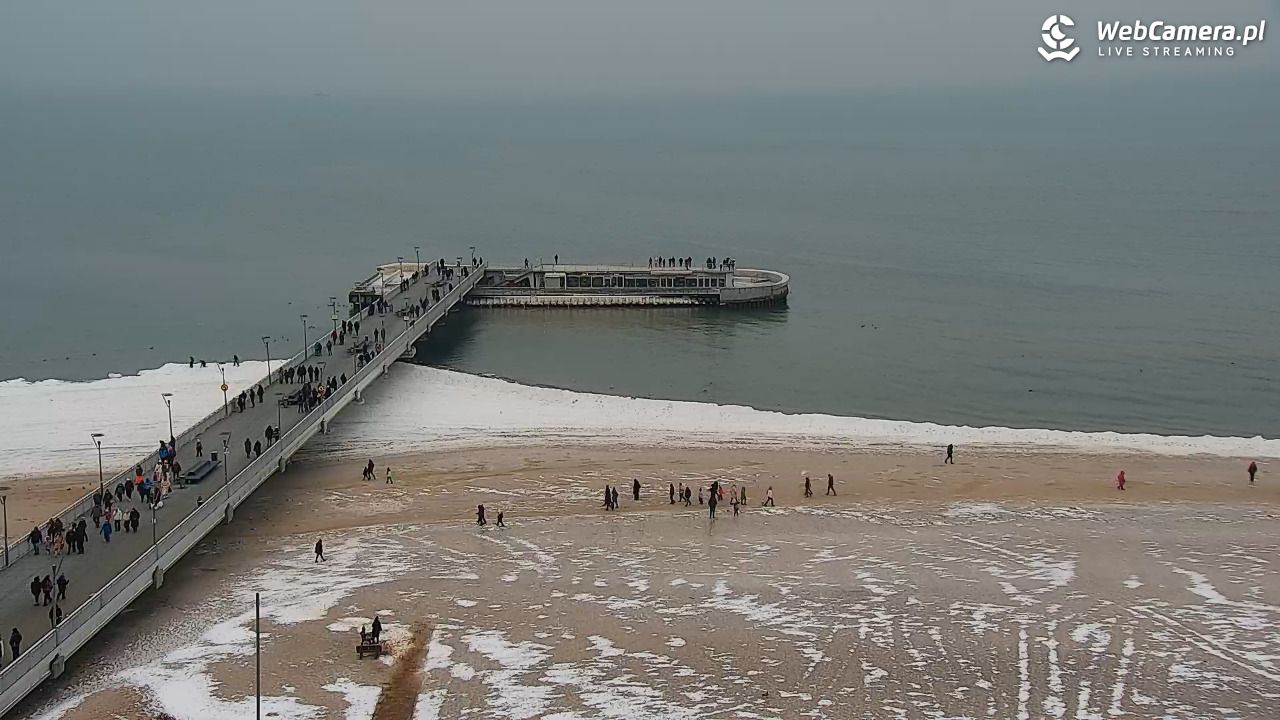 Kołobrzeg - widok na molo - 10 luty 2026, 13:32