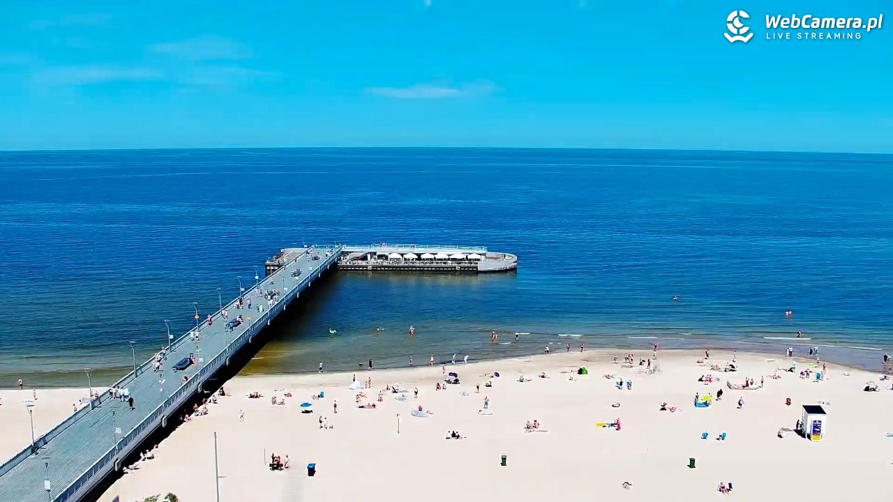 Kołobrzeg - widok na molo - 24 czerwiec 2026, 12:54