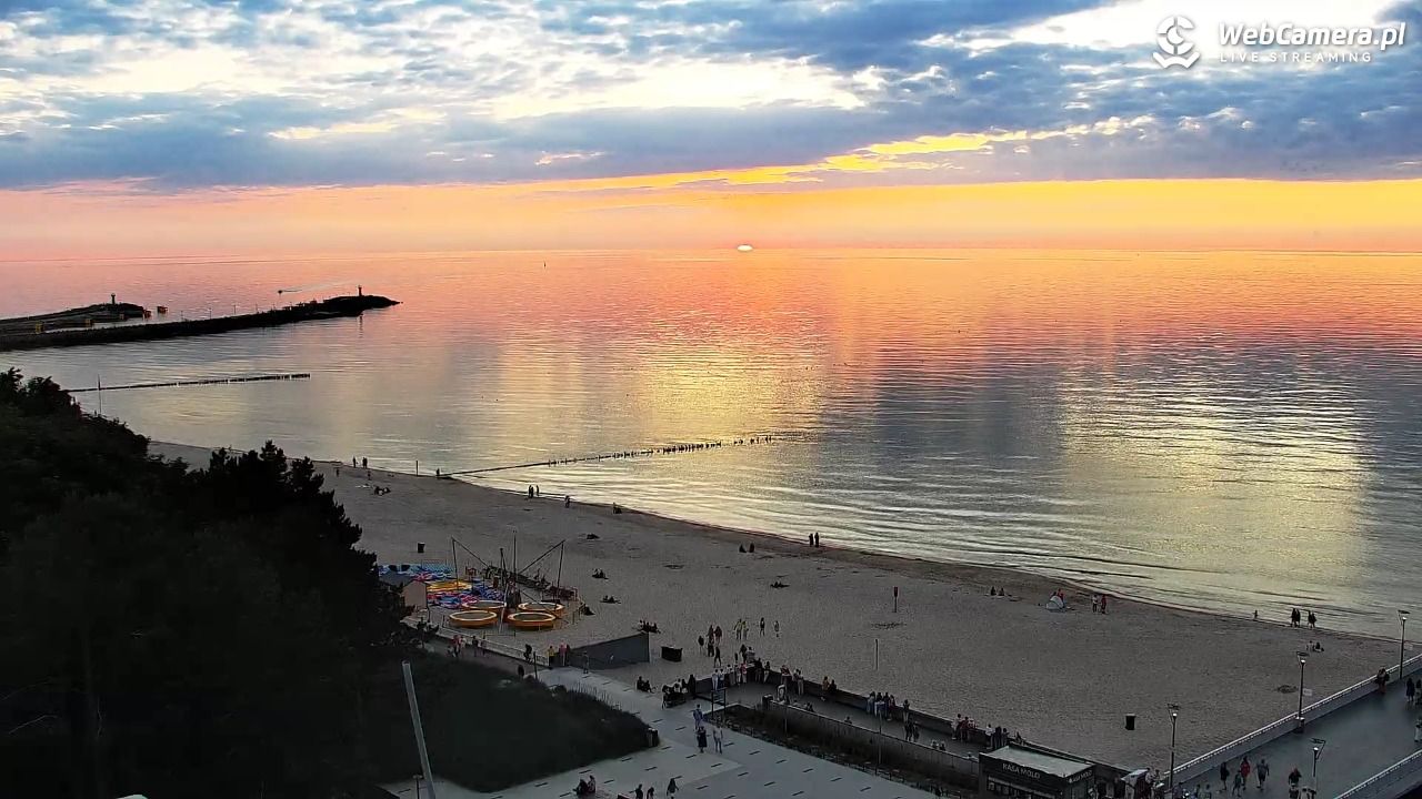 Kołobrzeg - widok na molo - 24 czerwiec 2026, 21:38