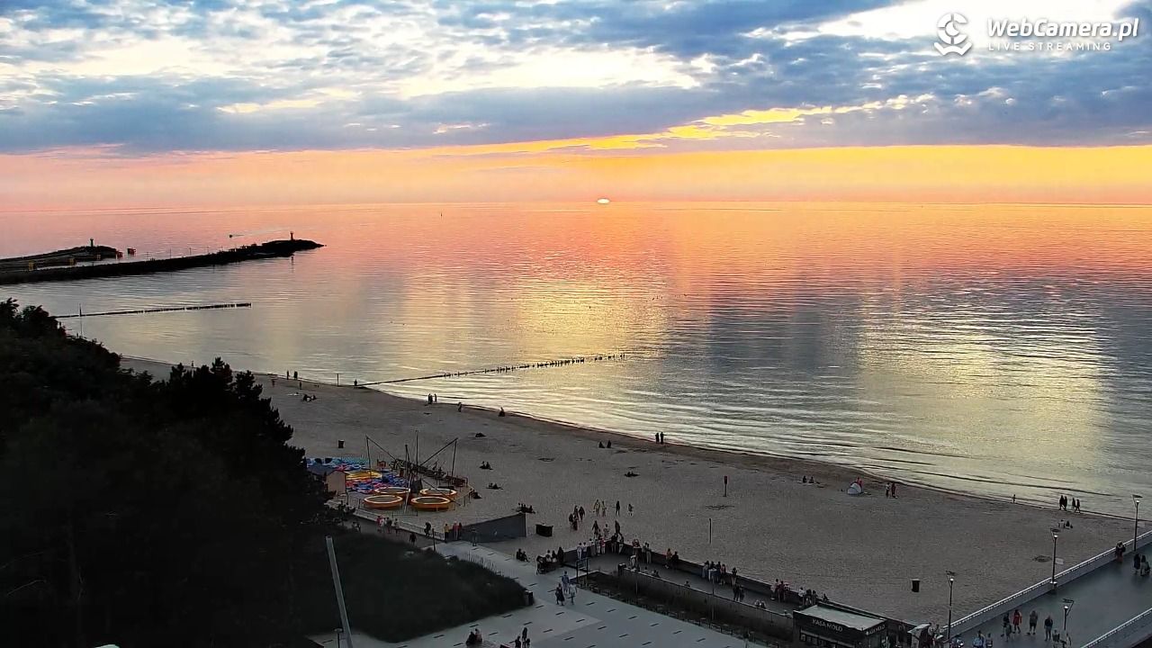Kołobrzeg - widok na molo - 24 czerwiec 2026, 21:38
