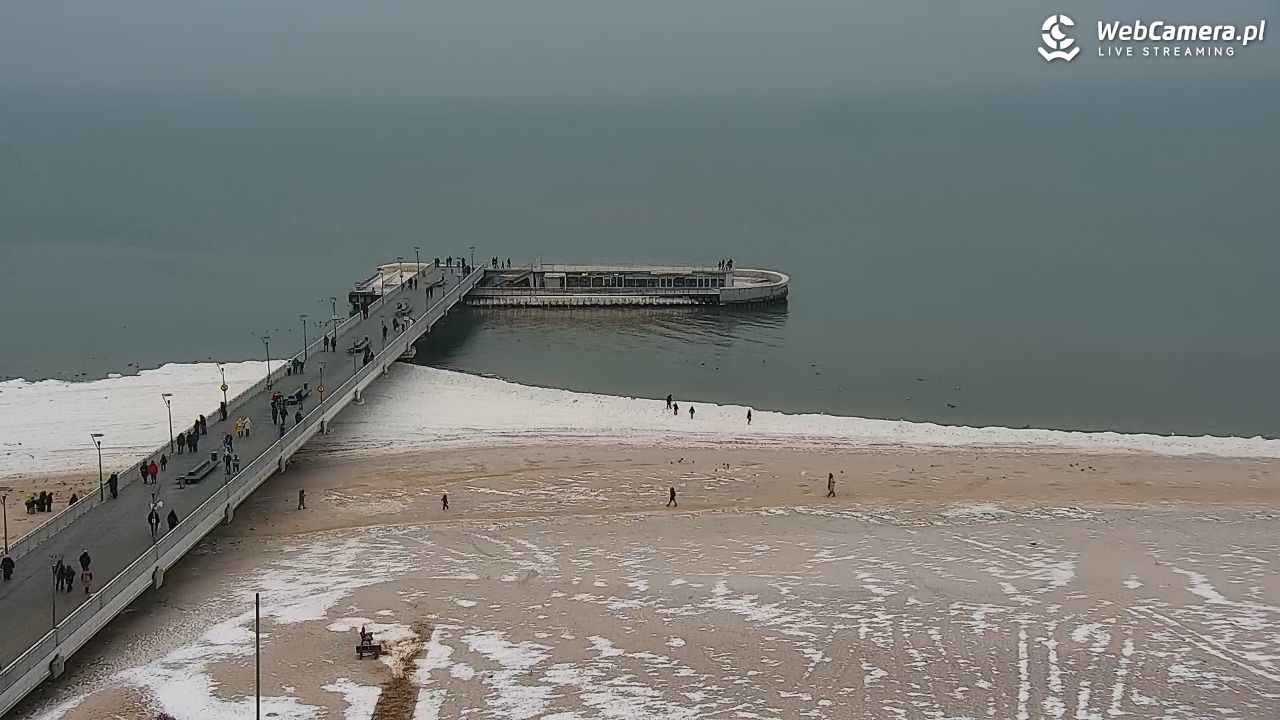 Kołobrzeg - widok na molo - 10 luty 2026, 11:16