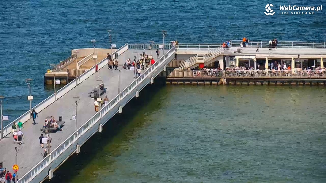 Kołobrzeg - widok na molo - 12 czerwiec 2025, 12:40