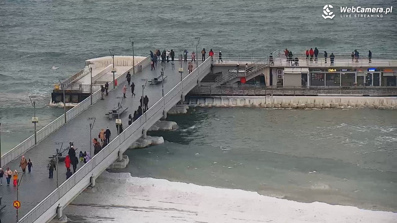 Kołobrzeg - widok na molo - 07 luty 2026, 16:02