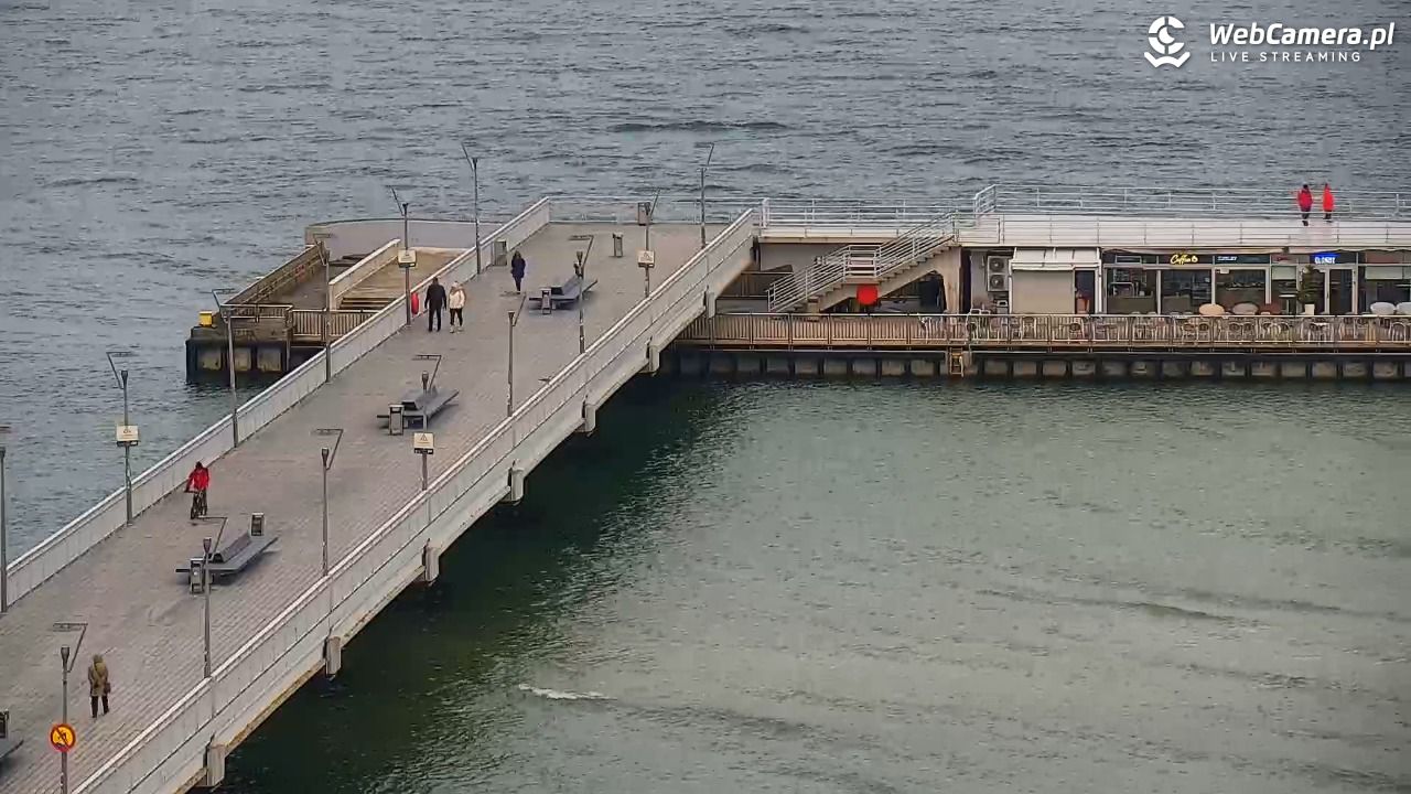Kołobrzeg - widok na molo - 22 grudzień 2025, 10:33