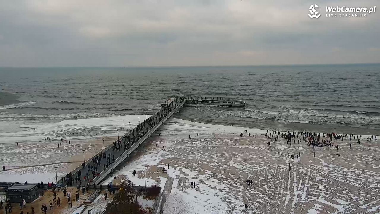 Kołobrzeg - widok na molo - 08 luty 2026, 12:01
