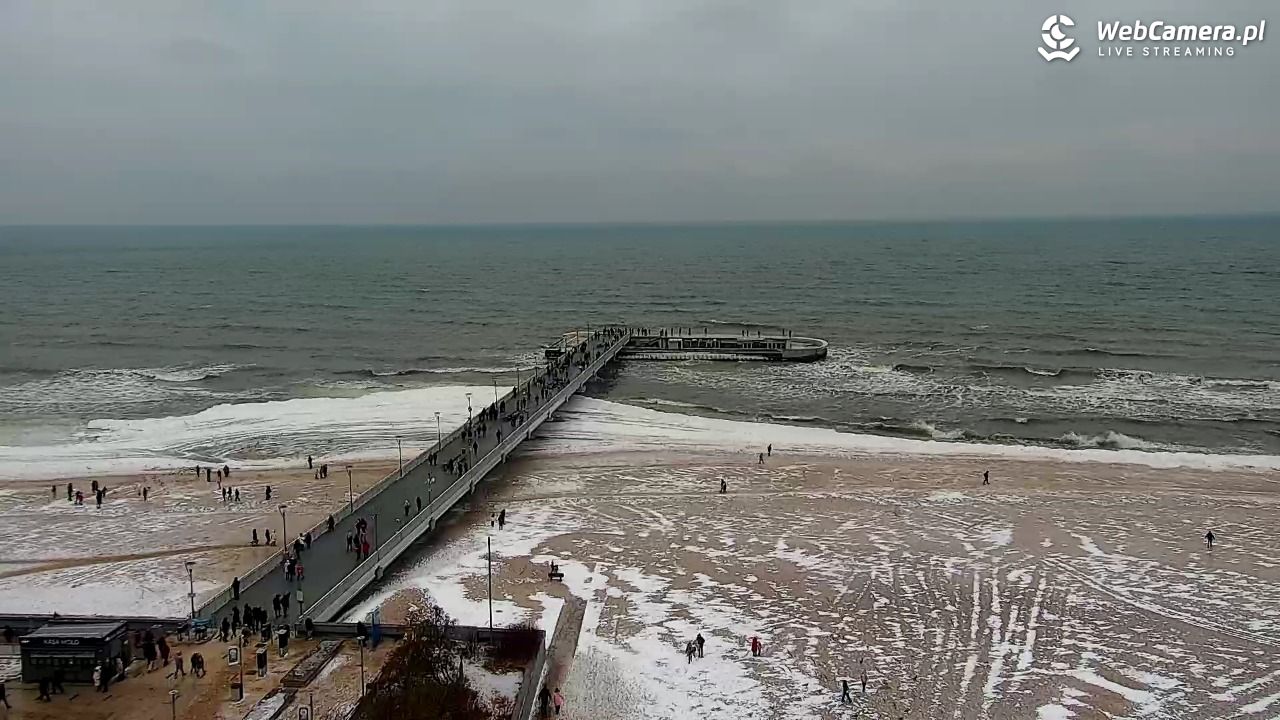 Kołobrzeg - widok na molo - 08 luty 2026, 15:01