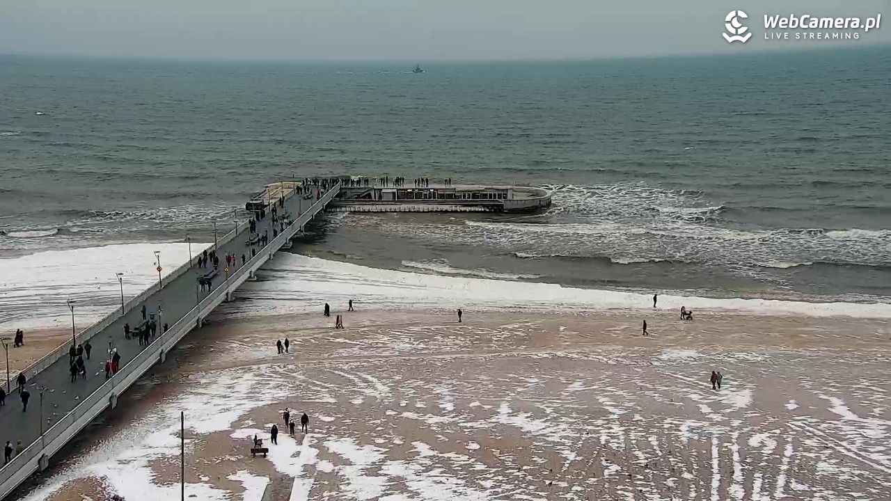 Kołobrzeg - widok na molo - 08 luty 2026, 15:43