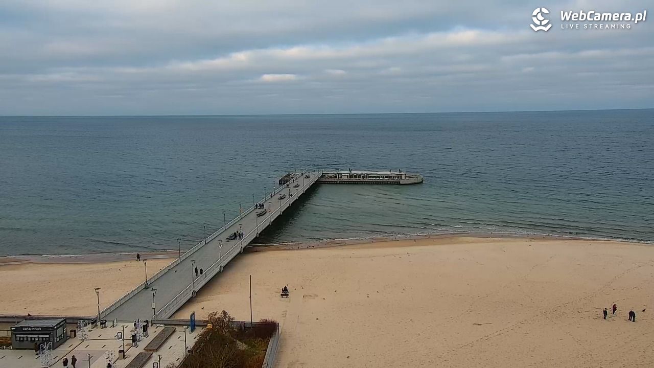 Kołobrzeg - widok na molo - 22 grudzień 2025, 12:03