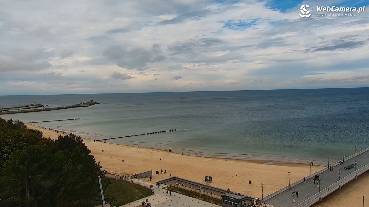 Kołobrzeg - widok na molo - 15 wresień 2025, 12:55