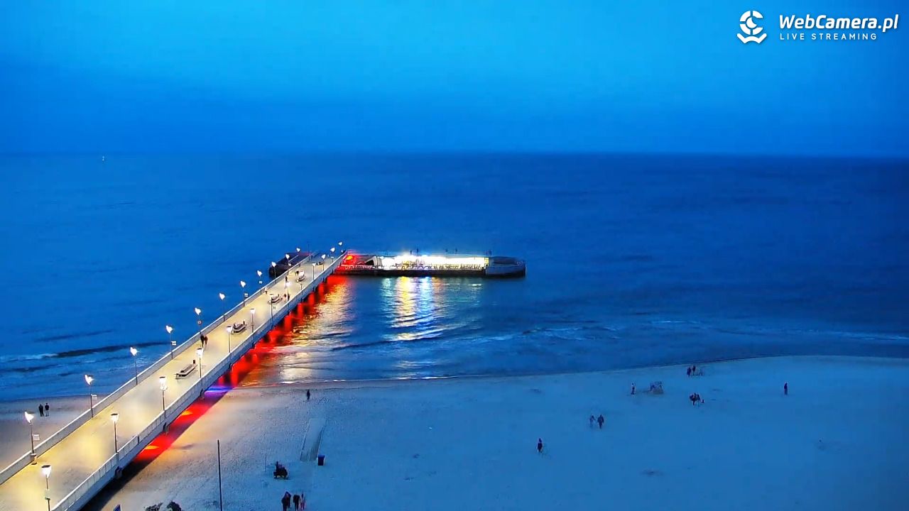 Kołobrzeg - widok na molo - 19 wresień 2026, 19:36