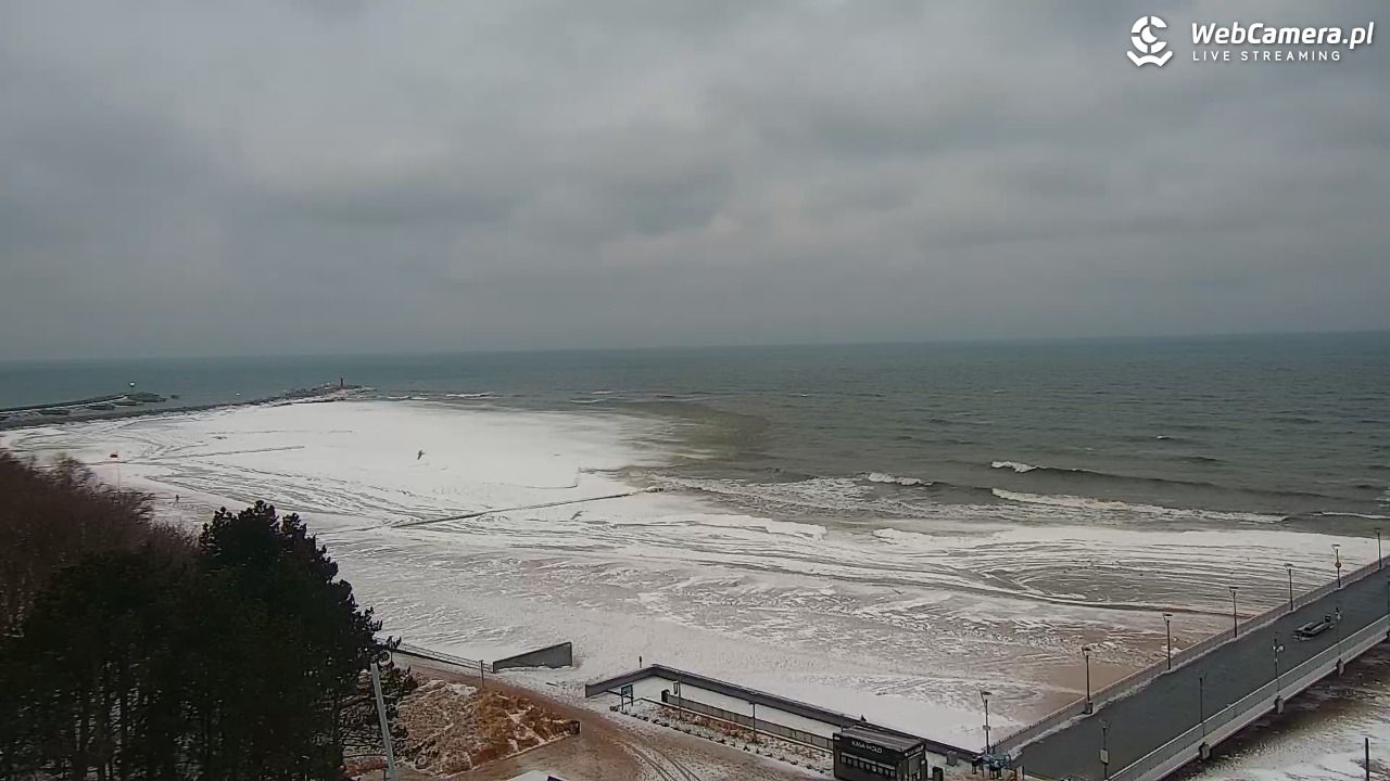Kołobrzeg - widok na molo - 08 luty 2026, 07:29