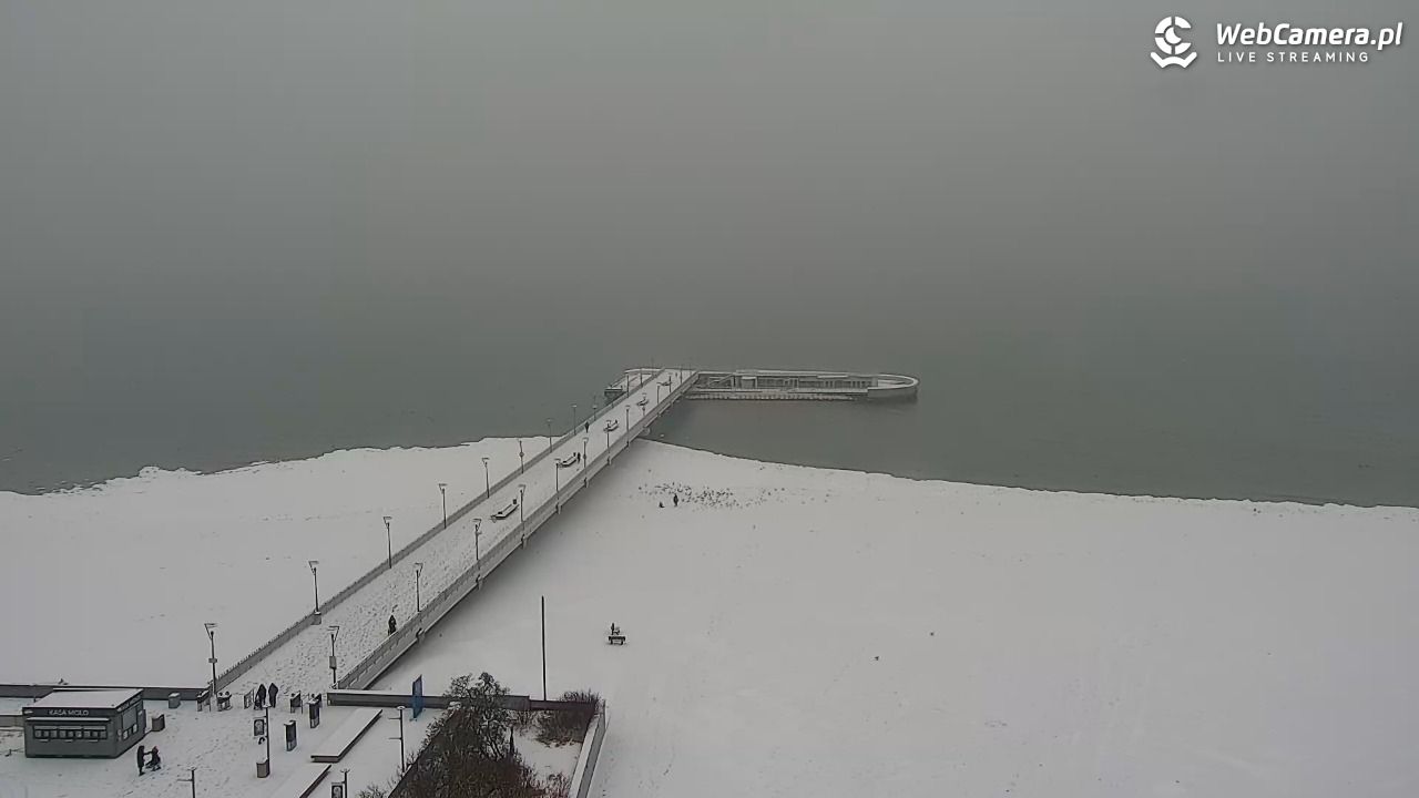Kołobrzeg - widok na molo - 11 luty 2026, 09:36