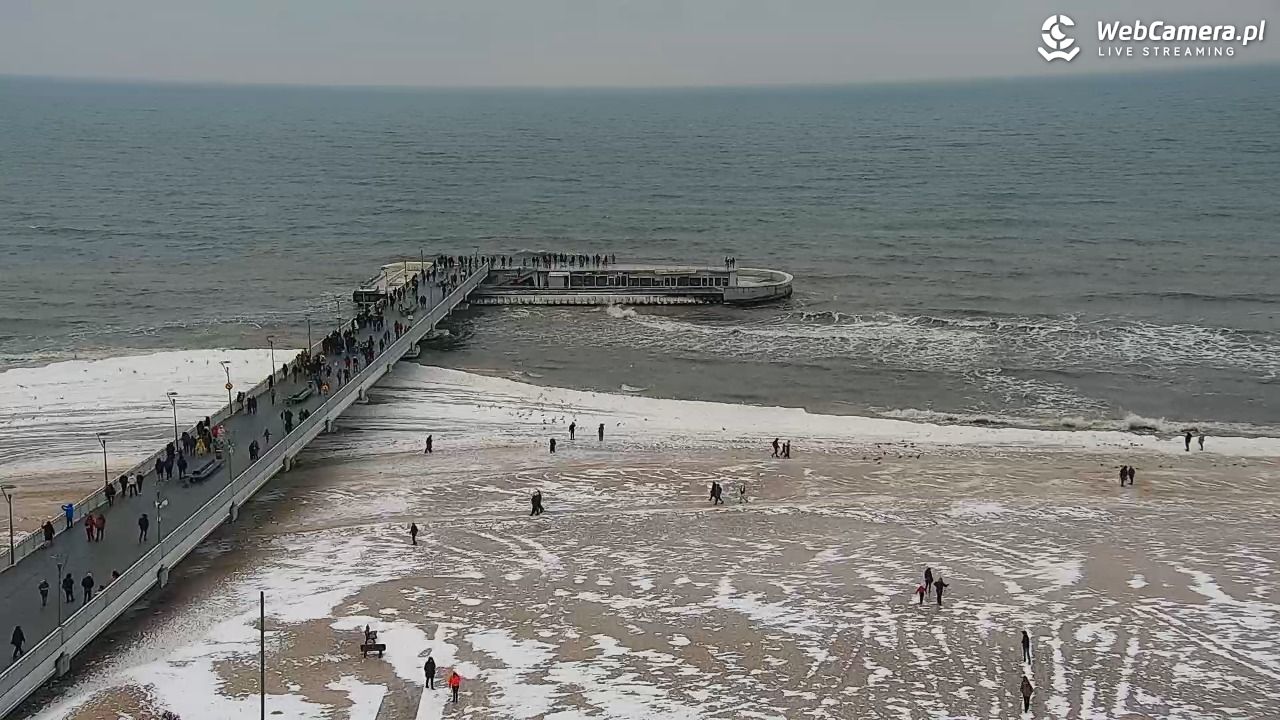 Kołobrzeg - widok na molo - 08 luty 2026, 12:31
