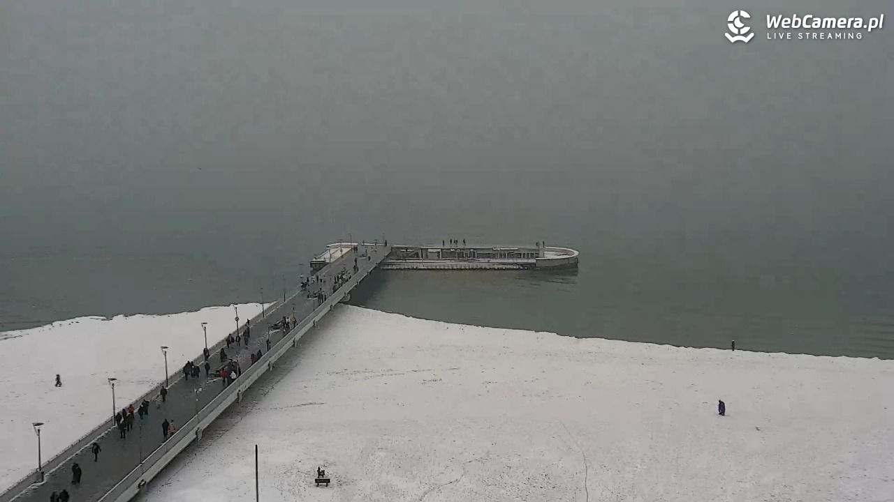 Kołobrzeg - widok na molo - 11 luty 2026, 14:08