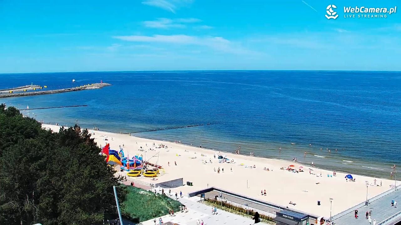 Kołobrzeg - widok na molo - 24 czerwiec 2026, 12:25