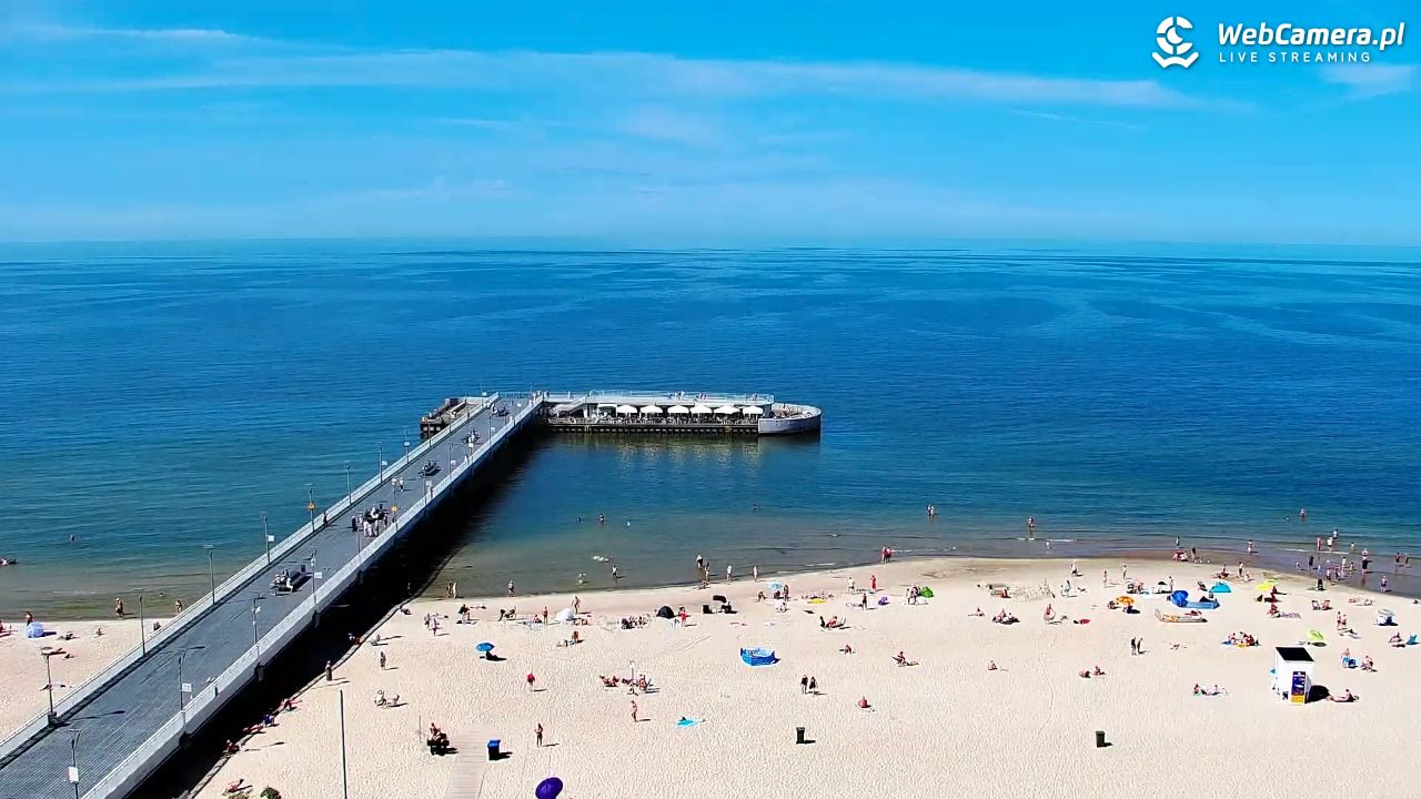 Kołobrzeg - widok na molo - 24 czerwiec 2026, 15:25