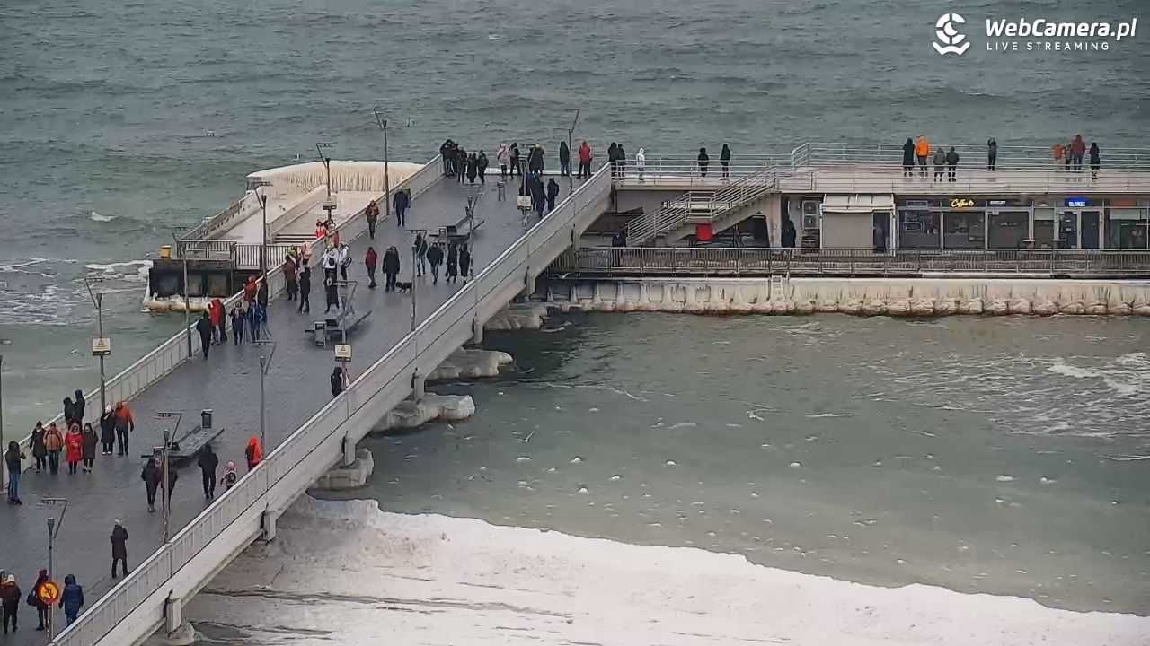 Kołobrzeg - widok na molo - 07 luty 2026, 15:44