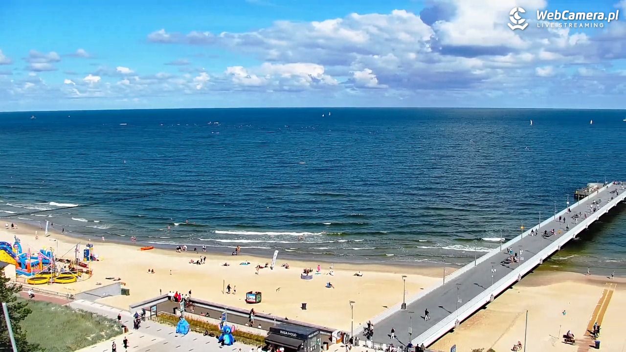 Kołobrzeg - widok na molo - 08 sierpień 2026, 10:45