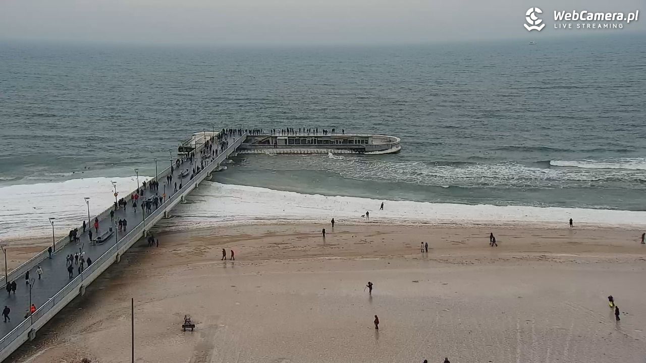 Kołobrzeg - widok na molo - 07 luty 2026, 13:28