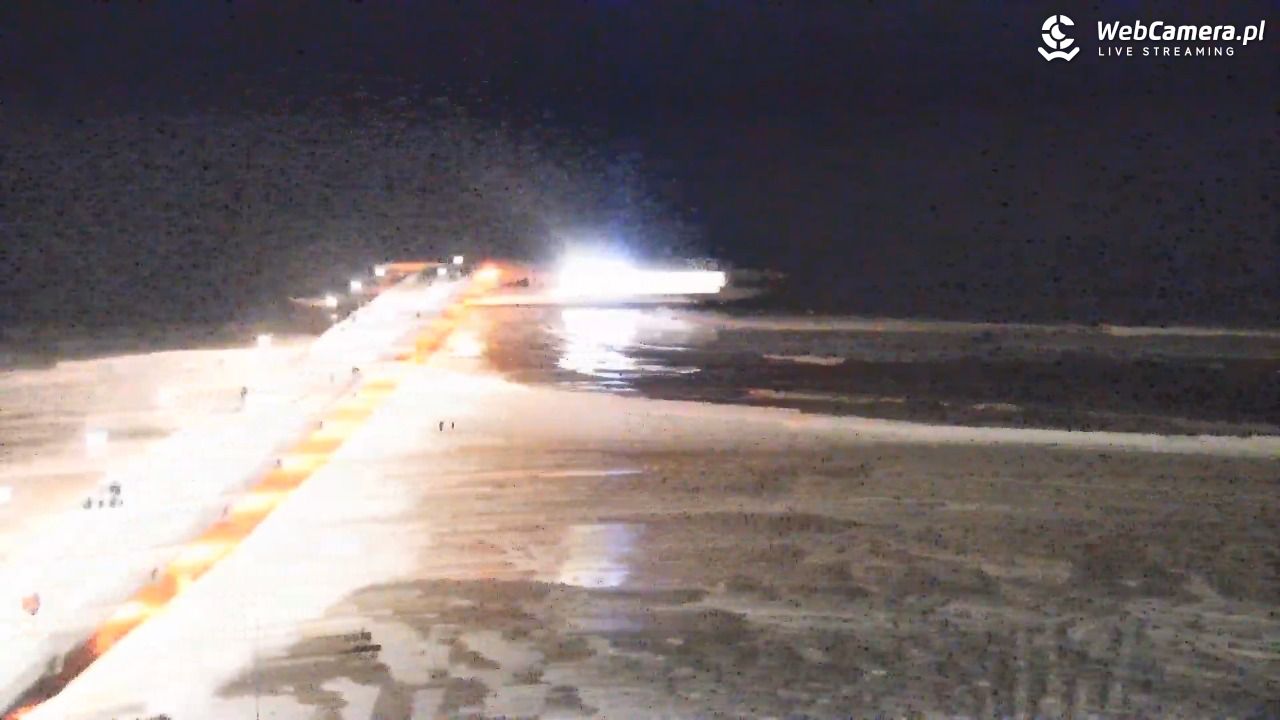 Kołobrzeg - widok na molo - 08 luty 2026, 18:09