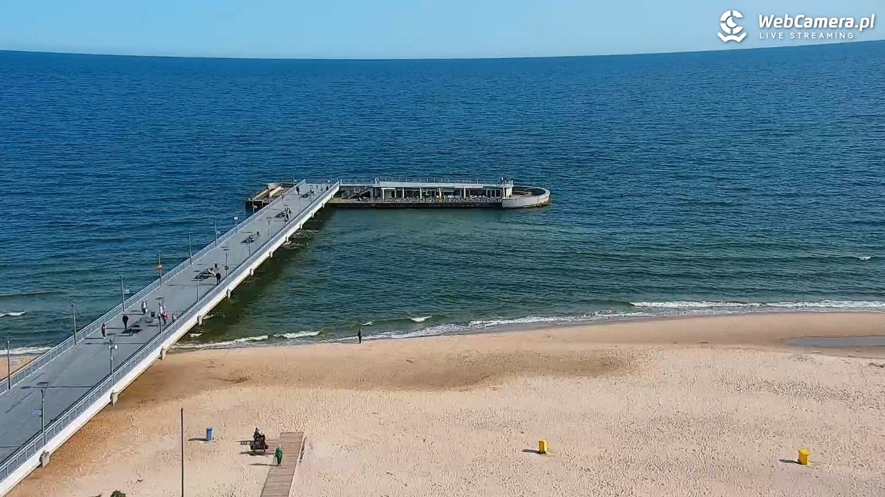 Kołobrzeg - widok na molo - 12 czerwiec 2025, 08:38