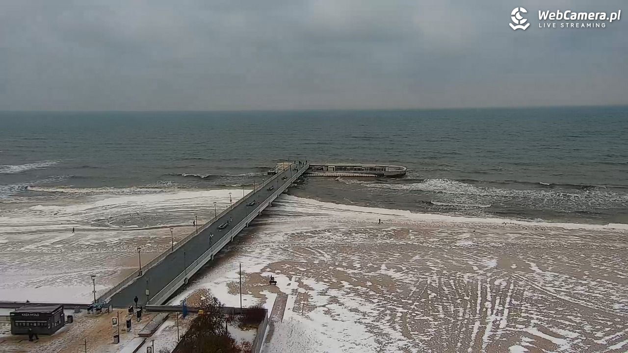 Kołobrzeg - widok na molo - 08 luty 2026, 08:37