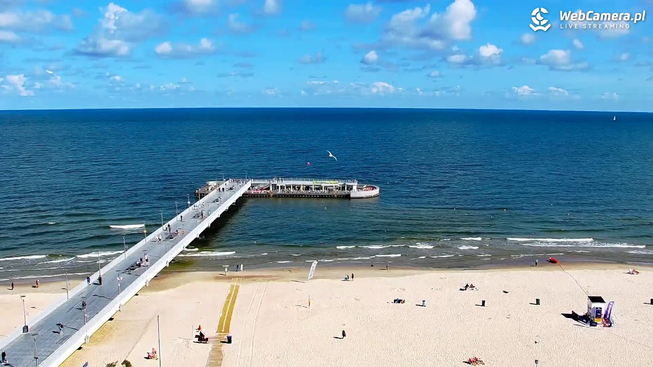 Kołobrzeg - widok na molo - 08 sierpień 2026, 10:12
