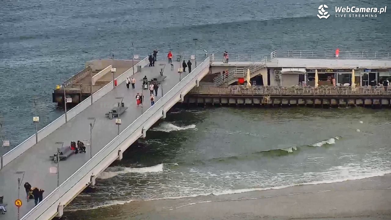 Kołobrzeg - widok na molo - 16 wresień 2025, 10:35