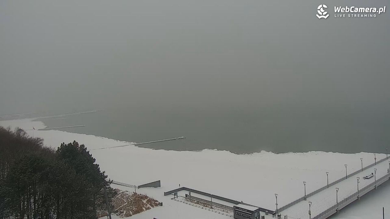 Kołobrzeg - widok na molo - 11 luty 2026, 08:00