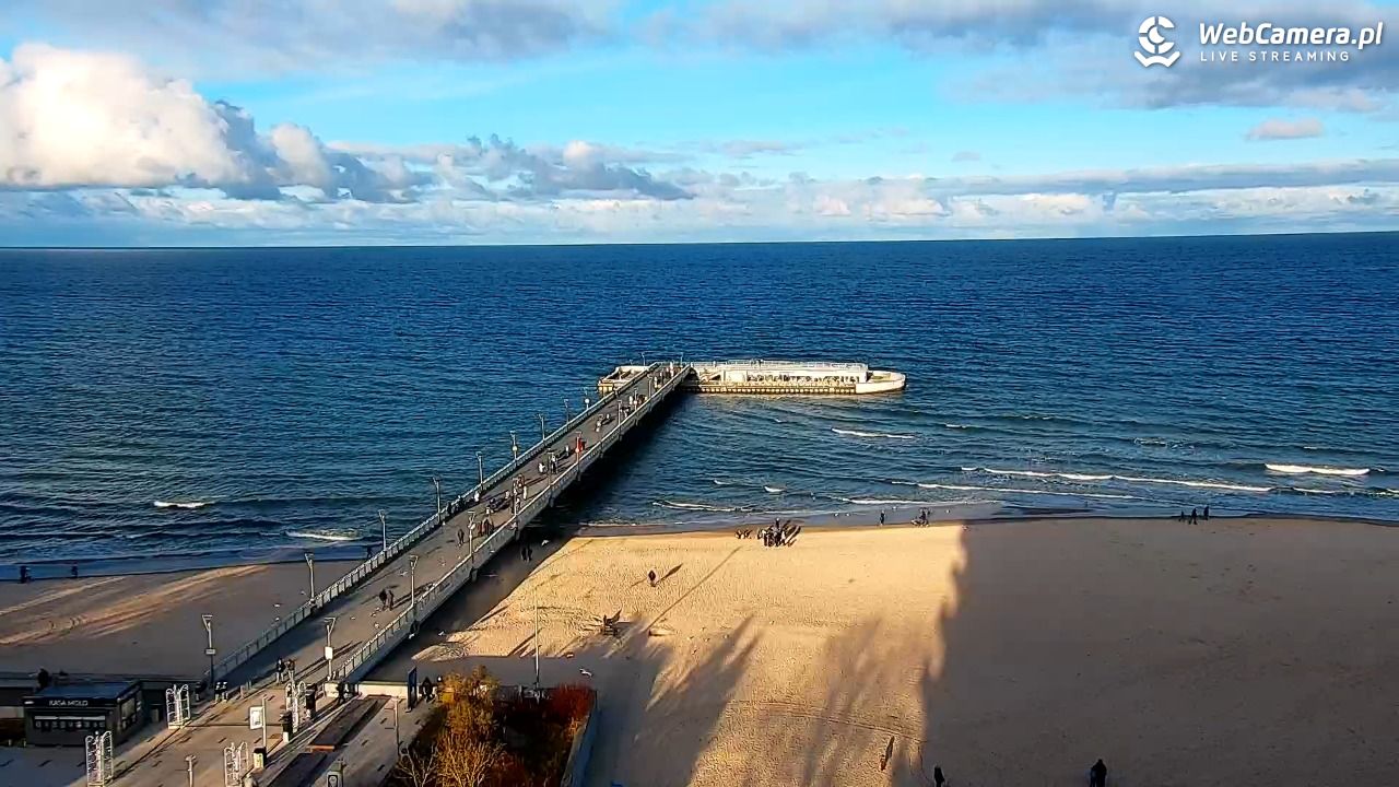 Kołobrzeg - widok na molo - 23 grudzień 2025, 12:46
