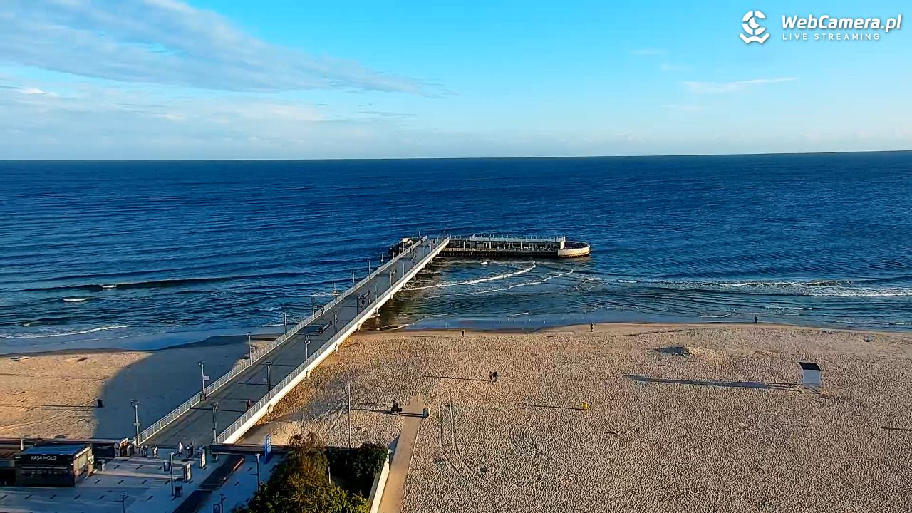 Kołobrzeg - widok na molo - 16 wresień 2025, 07:33