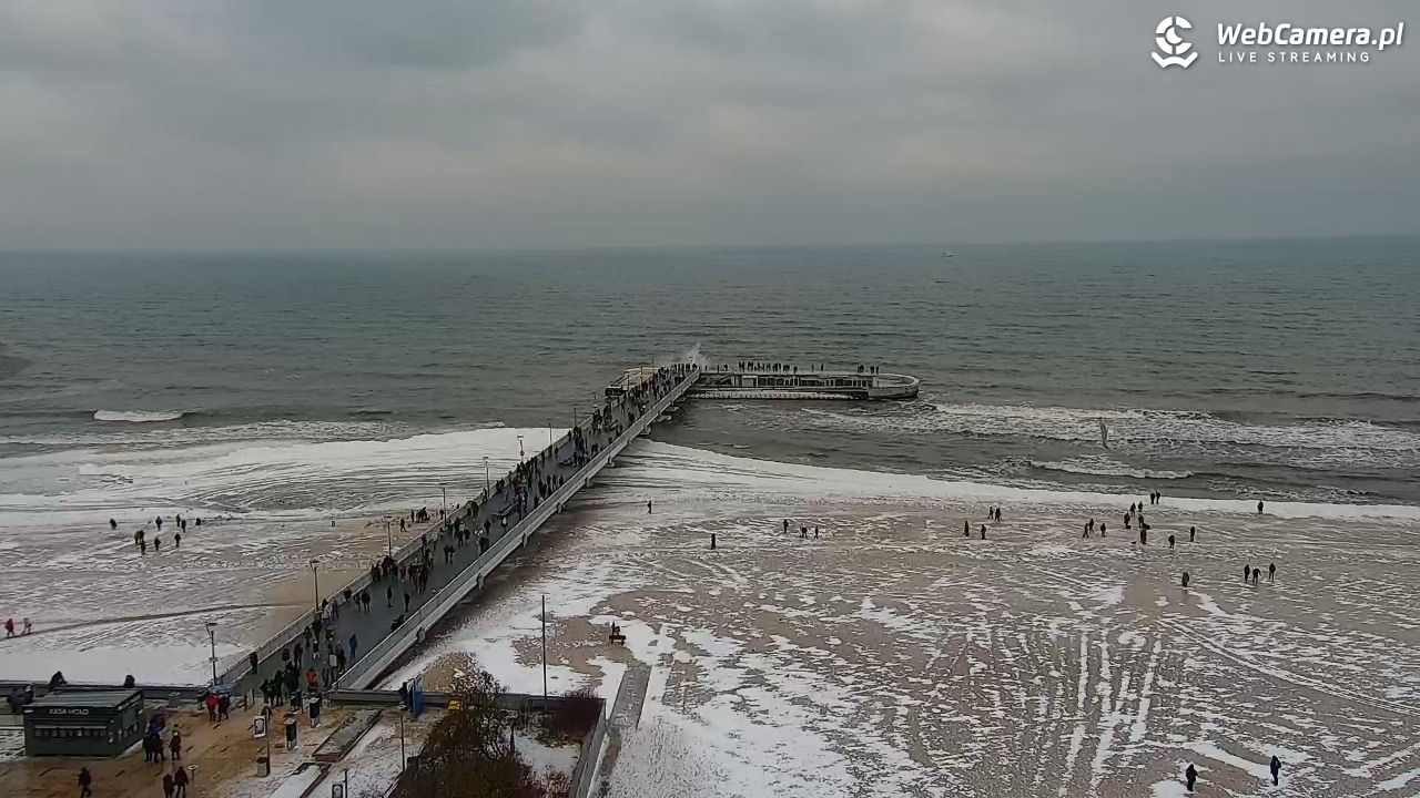 Kołobrzeg - widok na molo - 08 luty 2026, 11:32