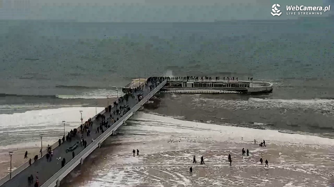 Kołobrzeg - widok na molo - 08 luty 2026, 11:37