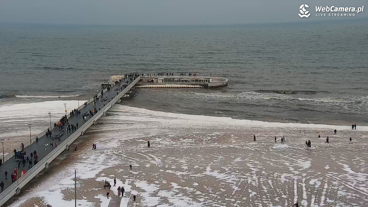 Kołobrzeg - widok na molo - 08 luty 2026, 11:19
