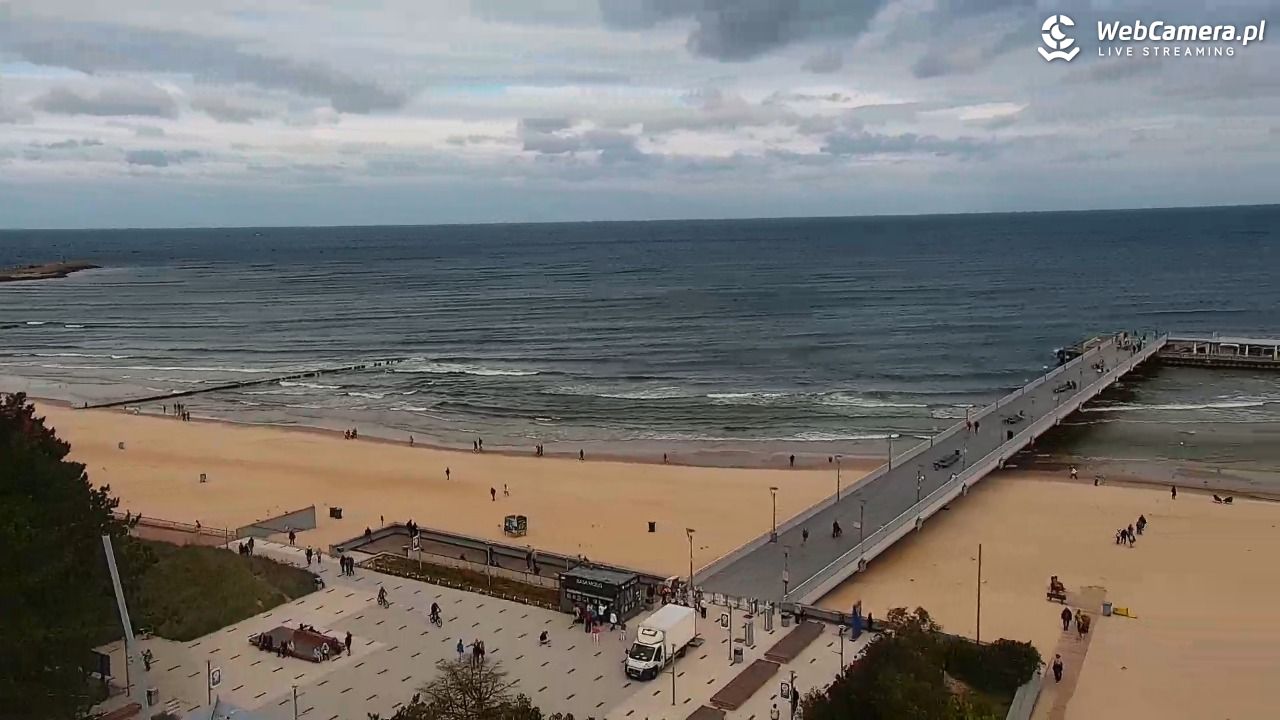 Kołobrzeg - widok na molo - 16 wresień 2025, 10:35