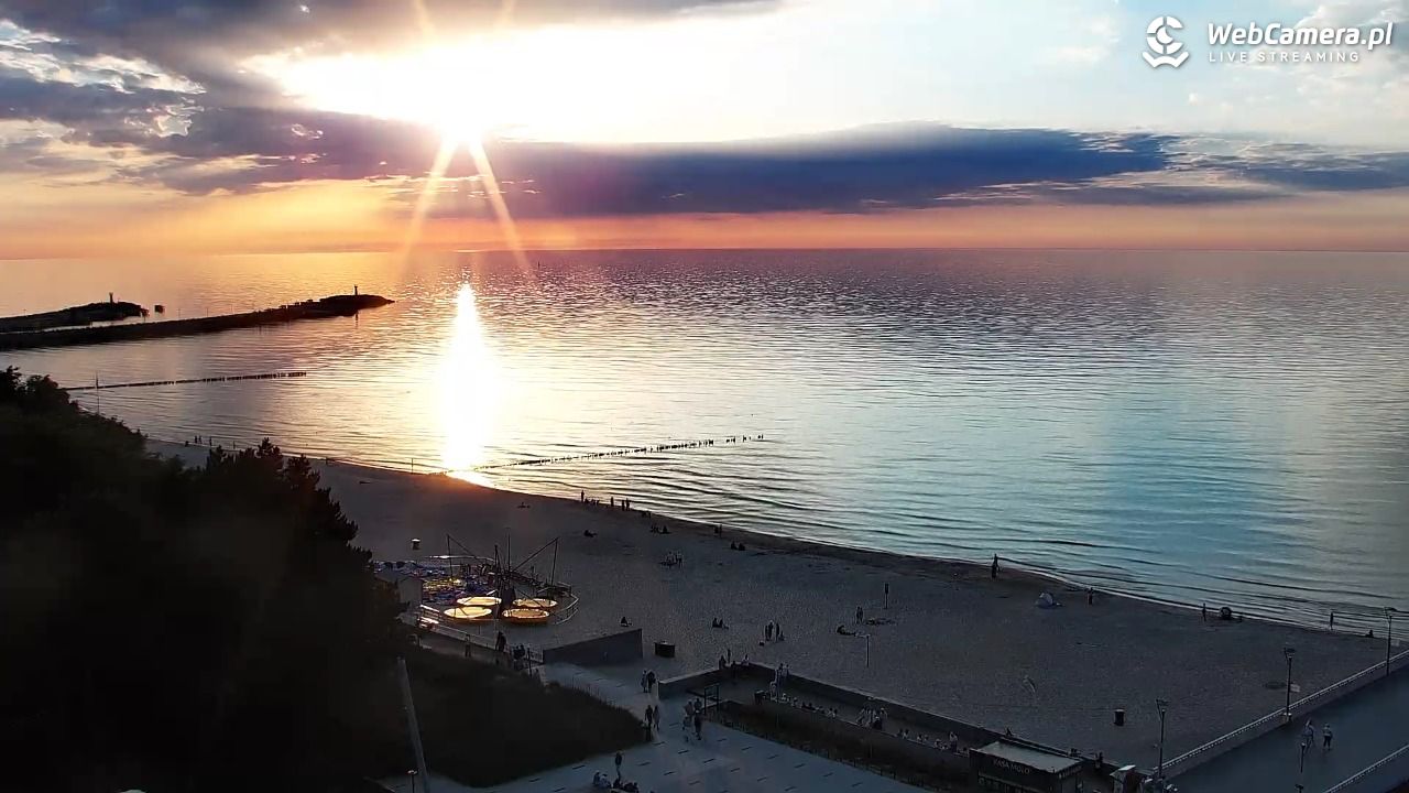Kołobrzeg - widok na molo - 24 czerwiec 2026, 20:46