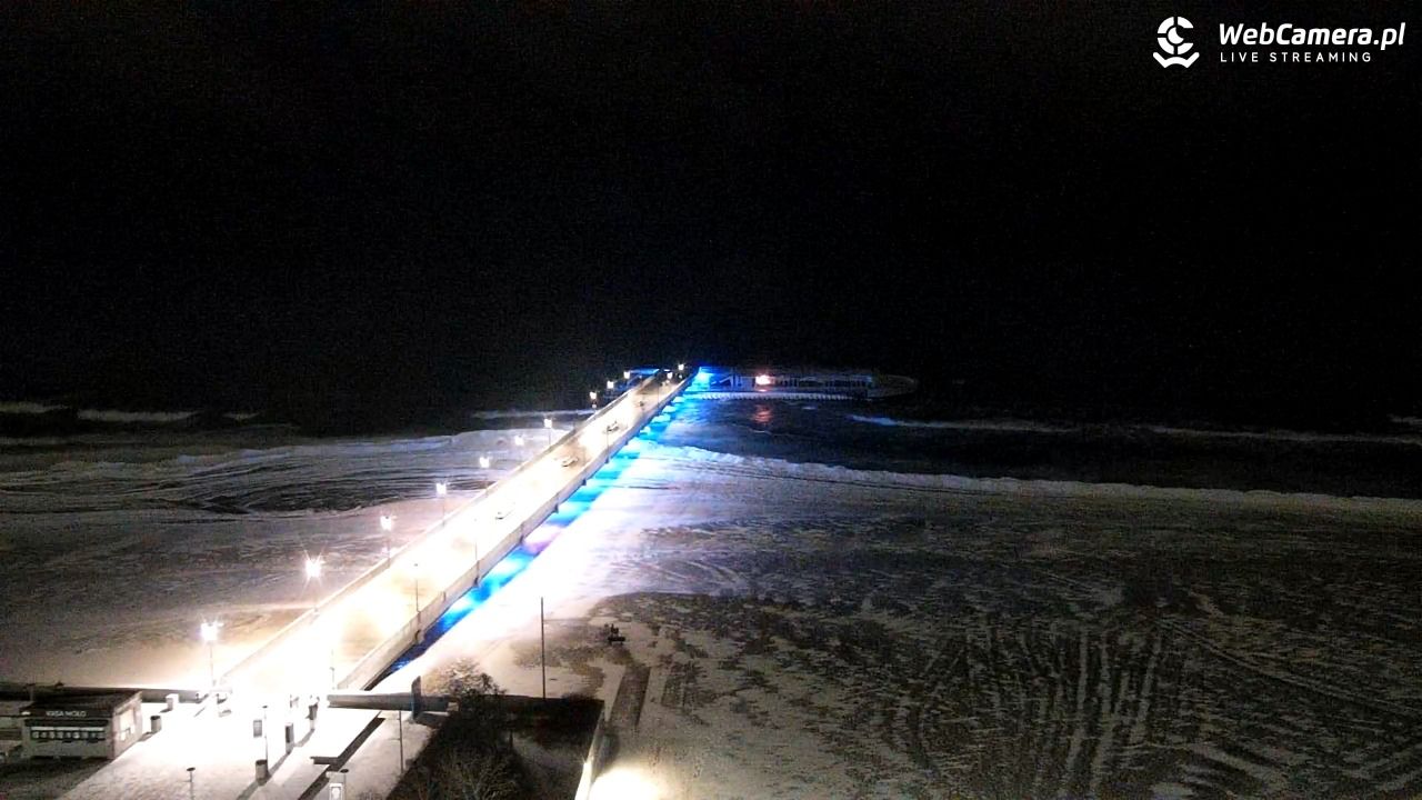 Kołobrzeg - widok na molo - 07 luty 2026, 23:32