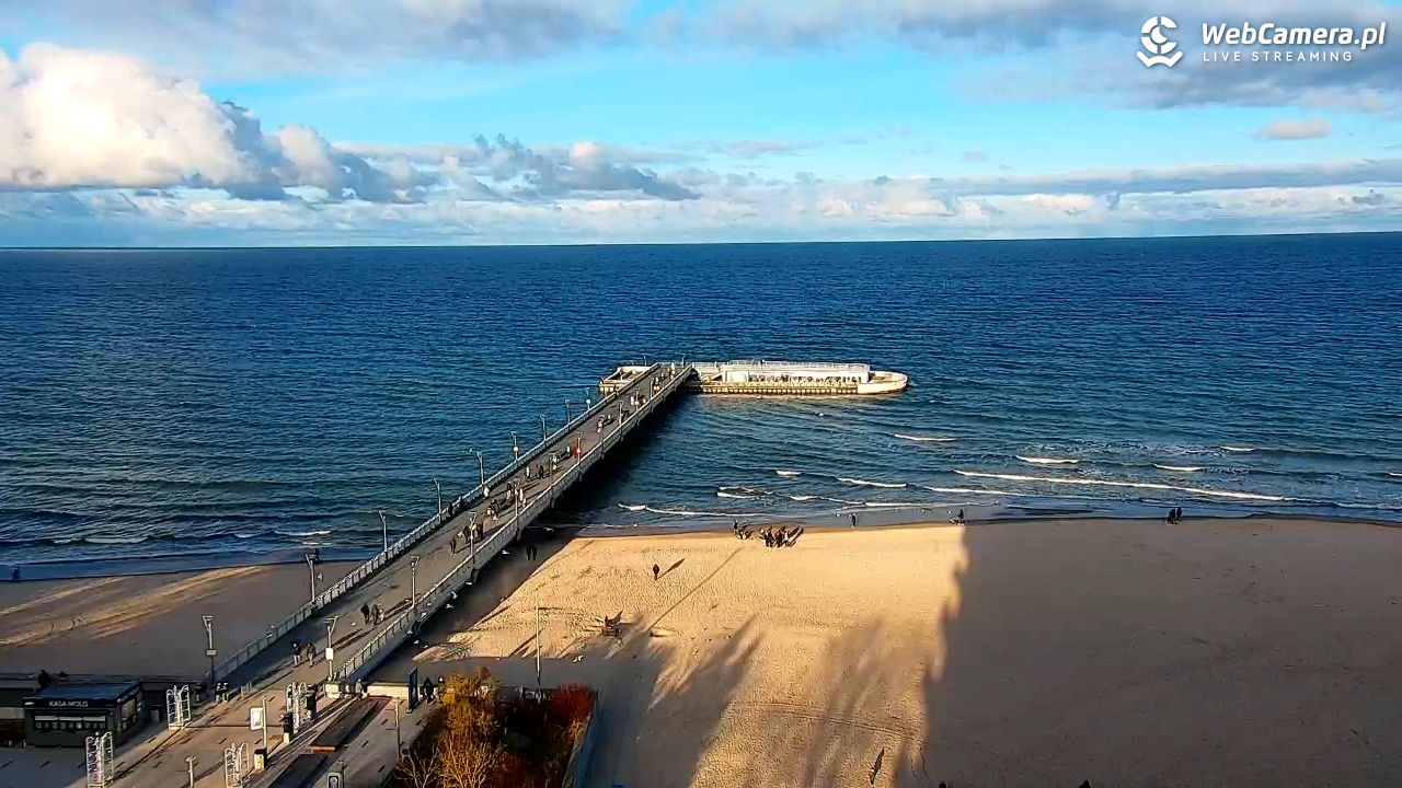 Kołobrzeg - widok na molo - 23 grudzień 2025, 12:46