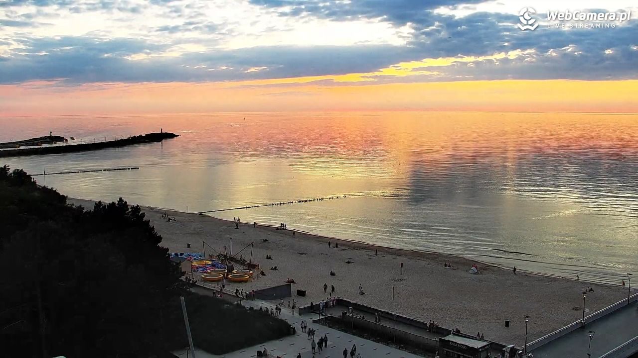 Kołobrzeg - widok na molo - 24 czerwiec 2026, 21:40